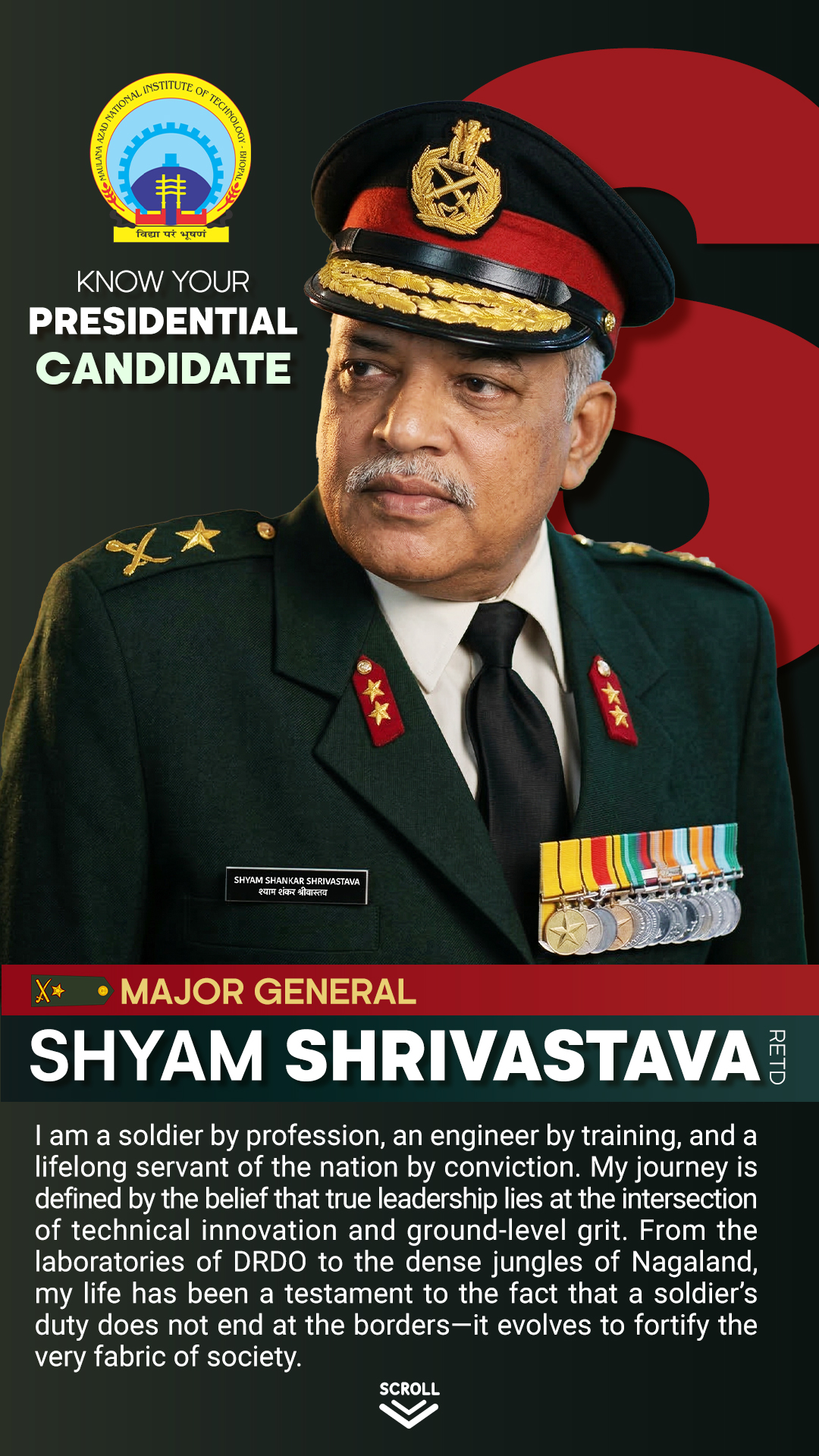 Maj. Gen. Shyam Shrivastava - Portrait 1